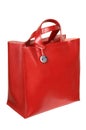 Red leather bag Royalty Free Stock Photo