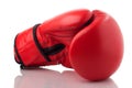 Red leather boxing glove Royalty Free Stock Photo