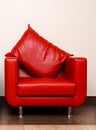 Red leather chair Royalty Free Stock Photo