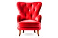 Red leather chair isolated on white background Royalty Free Stock Photo