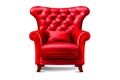 Red leather chair isolated on white background Royalty Free Stock Photo