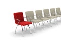 Red leather chair Royalty Free Stock Photo