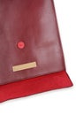 Red leather envelope case