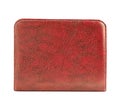 Red leather envelope holder isolated Royalty Free Stock Photo