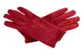 Red leather gloves