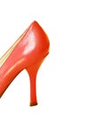 Red Leather High Heel Shoe Royalty Free Stock Photo