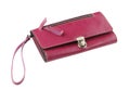 Red leather lady purse