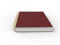 Red leather notebook - spiral binding - low angle view Royalty Free Stock Photo