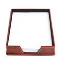 Red leather paper holder box Royalty Free Stock Photo