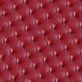 Red leather spike design upholstery Royalty Free Stock Photo