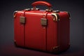 red leather suitcase for trip suitcases for traveling