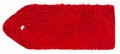 Red leather swatch backside