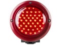 red led light array circular housing bright intense illumination isolated white background
