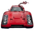 Red LeMans Racing Car Isolated