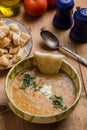Red lentil soup Royalty Free Stock Photo