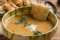 Red lentil soup Royalty Free Stock Photo