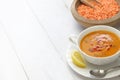 Red lentil soup, turkish cuisine Royalty Free Stock Photo