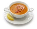 Red lentil soup, turkish cuisine Royalty Free Stock Photo