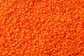 red lentils background. red lentils texture. Top view Royalty Free Stock Photo