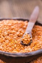 Red Lentils in a Bowl Royalty Free Stock Photo