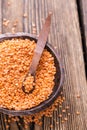 Red Lentils in a Bowl Royalty Free Stock Photo