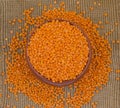 Red Lentils or Masoor Dal Royalty Free Stock Photo