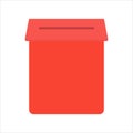 Red letter box icon for mail service concept Royalty Free Stock Photo