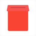 Red letter box icon for mail service concept Royalty Free Stock Photo