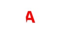 red letter A is on a plain white background with a cut effect. Royalty Free Stock Photo