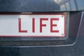 Life car plate