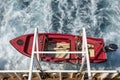 Red Lifeboat Hanging Royalty Free Stock Photo