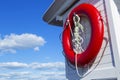 Red lifebuoy with rope Royalty Free Stock Photo