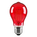 Red light bulb isolated on clean and solid white background Royalty Free Stock Photo
