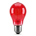 Red light bulb isolated on clean and solid white background Royalty Free Stock Photo