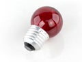 Red light bulb isolated on white background Royalty Free Stock Photo