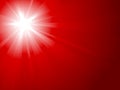 Red light burst with white star Royalty Free Stock Photo