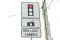 red light camera text sign with three atop each other with illustration 65 p 17