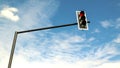 Red light concept.Traffic light with the countdown against with a beautiful blue sky in background. View of a traffic lights. Sele Royalty Free Stock Photo