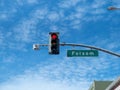 Red light district traffic light on Folsom St in San Francisco at Folsom Street Fair