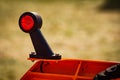 Red light lamp, detail of industry machine Royalty Free Stock Photo