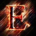 Red light letter E Royalty Free Stock Photo