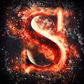 Red light letter S Royalty Free Stock Photo