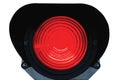 Red light railway traffic signal isolated Royalty Free Stock Photo