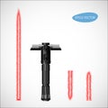 Red Light Saber DIY set Royalty Free Stock Photo