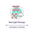 Red light therapy concept icon Royalty Free Stock Photo
