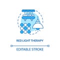 Red light therapy concept icons Royalty Free Stock Photo