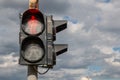 Red light at traffic lights for pedestrians Royalty Free Stock Photo