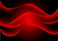 Red light wave on black modern futuristic technology background vector. Royalty Free Stock Photo
