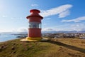 Red Lighthouse above Stykkisholmur, Iceland