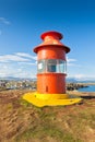 Red Lighthouse above Stykkisholmur, Iceland